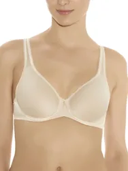 Womens Basic Beauty Contour Spacer Bra - Beige Spandex - Size 36e
