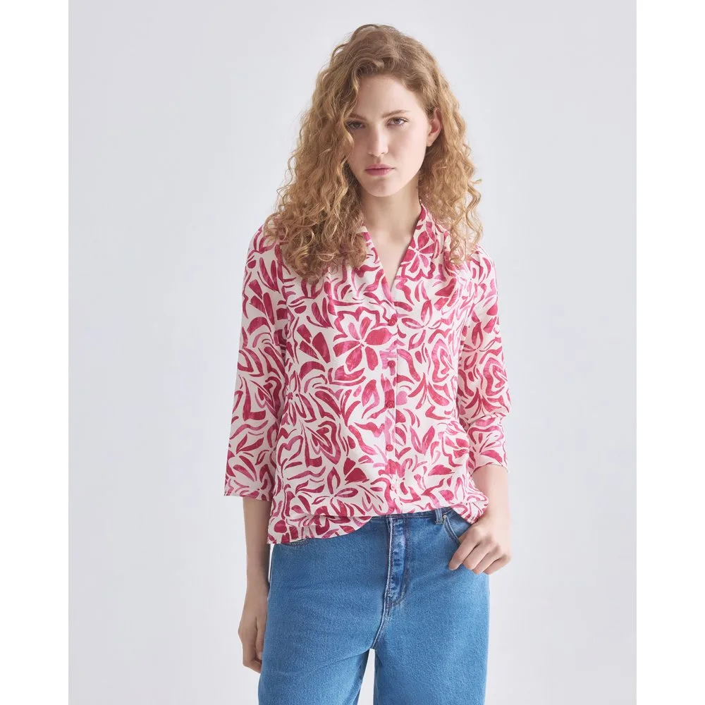 Camisa de mujer estampada manga larga - Zermatt - FashionsVida