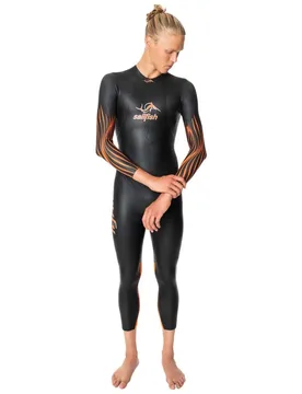 Ignite 2 Long Sleeve Neoprene Wetsuit Black / Orange XS Men - Sailfish - FashionsVida