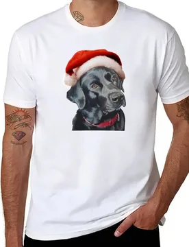 Black Labrador at christmas T-Shirt t shirt man cotton g man t shirts for men T-Shirt - Aliexpress - FashionsVida