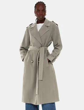 Belted Double Breasted Trench Coat Khaki female - Whistles - FashionsVida
