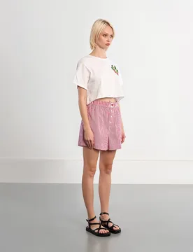 Short de mujer corto estampado rayas - Lili Sidonio - FashionsVida