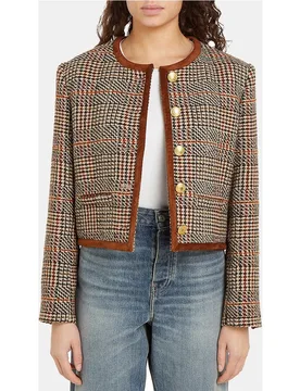 Chaqueta de tweed de mujer con cierre de botones - Tommy Hilfiger - FashionsVida