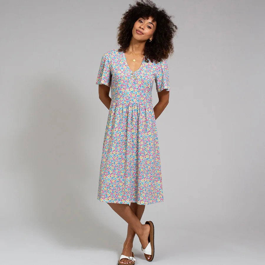 Kite Highcliffe Jersey Dress Born To Bloom - Kite Clothing - FashionsVida