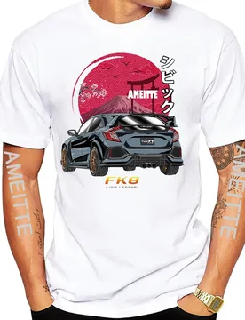 JDM Legend Type R FK8 Nippon Sun T-Shirt New Summer Men Short Sleeve Hip Hop Boy Casual Tops Harajuku Car Design White Tees - Aliexpress - FashionsVida