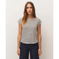 Camiseta de mujer en manga ranglan y efecto evasé