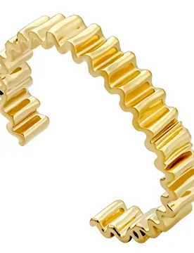 VAROLE Flowing Ribbon Cuff Bangle For Women's Pulseras PVD 18K Gold Plated Bracelet Cool Stylish Jewelry - Aliexpress - FashionsVida