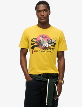 Superdry Herren T-shirt mit Tokyo-grafik Gelb - Größe: Xxl - 44.99 - FashionsVida