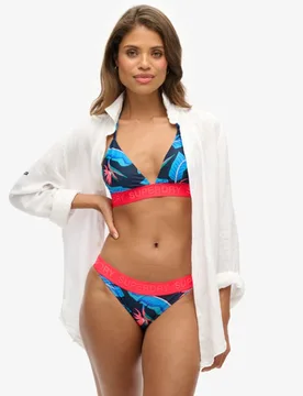 Superdry Damen Triangel-bikinioberteil mit Logo Marineblau - Größe: 42 - 49.99 - FashionsVida
