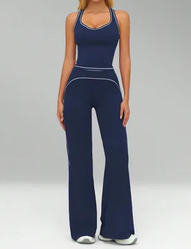 MFVIM Conjunto deportivo de 2 piezas para mujer, top y pantalón, transpirable y cómodo, ideal para uso diario, casual, actividades al aire libre, ru - Shein - FashionsVida