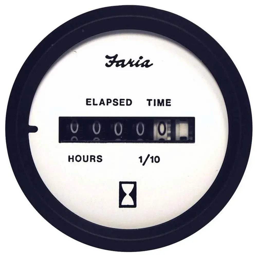 Euro Hourmeter White One Size unisex - Faria - FashionsVida