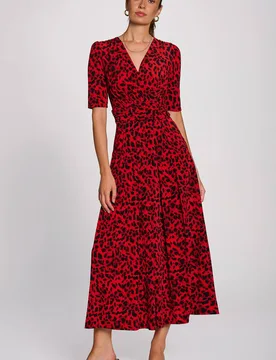 Women's Printed Jersey Maxi Dress Size: 16 - Multicolor - Size: 16 - Jolie Moi - FashionsVida