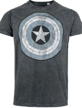 Marvel T-Shirt - Blue Shield - S bis XXL - für Männer - Größe L - grau - EMP exklusives Merchandise! - Männer - male - Captain America - FashionsVida