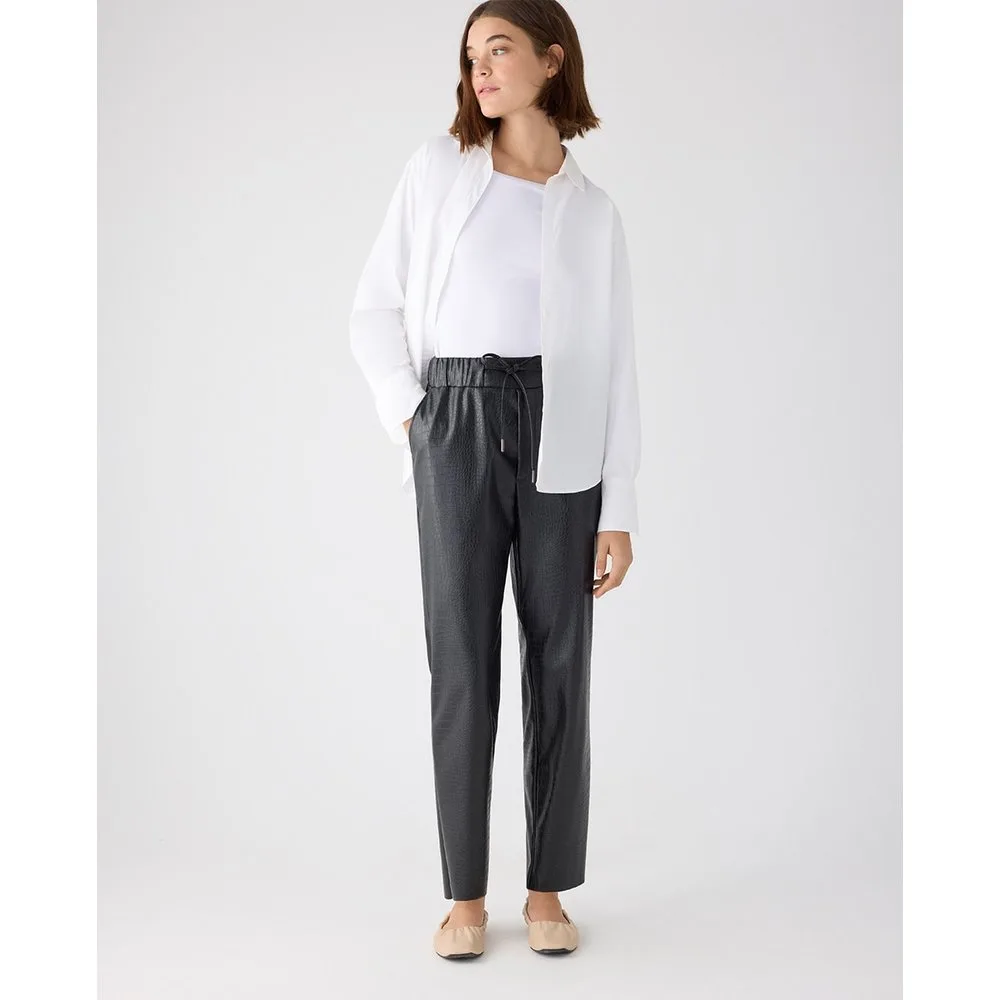 Pantalón de tiro alto efecto piel - Ysabel Mora - FashionsVida