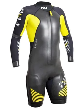 Axolot Long Sleeve Shorty Black / Yellow L Men - Nu Swimrun - FashionsVida
