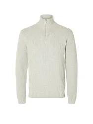 Pullover Troyer SLHDANE grigio chiaro XXL