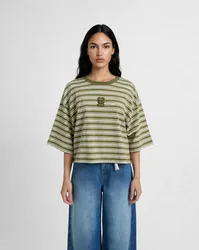 BOXY CROPPED T-SHIRT STRIPED female
