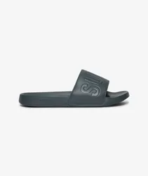 Superdry Herren Code Core Badeschlappen Dark Grey - Größe: 6-7