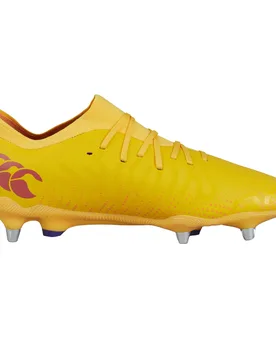 Unisex Adult Speed Infinite Team Soft Ground Rugby Boots (Mars Red/amber Yellow/orange Crush) - Size Uk 12 - Canterbury - FashionsVida