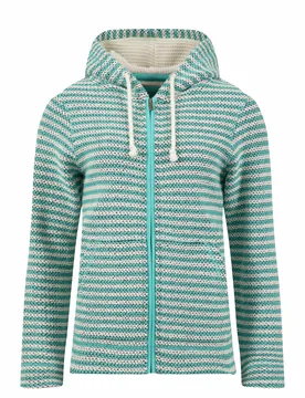 Weird Fish Fisher Full Zip Stripe Macaroni Hoodie Size 14 - offers all-offers offers womens-offers women women all-womens women sweatshirts-hoodies wo - Apple Mint - FashionsVida