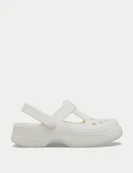 Classic Mary Jane Slip On Clogs Cream Female