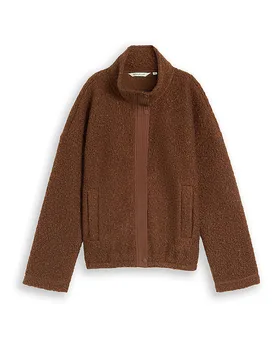 Chaqueta de efecto pelo marrón S - Tom tailor - FashionsVida