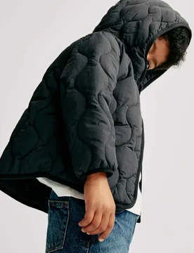 Lightweight Quilted Padded Coat (2-8 Yrs) Carbon male - M&S - FashionsVida