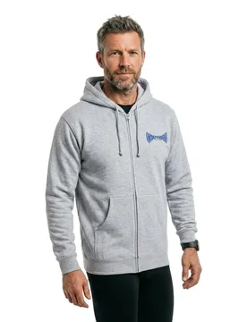 Sweat-shirt à Zip Manufactured Span Grey Hthr L - Independent - FashionsVida