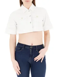 Giacca cropped jeans LIU JEANS BIANCO L