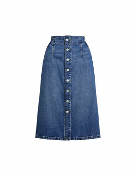 Jupe en jean bleu marine 25 - Ralph Lauren - FashionsVida