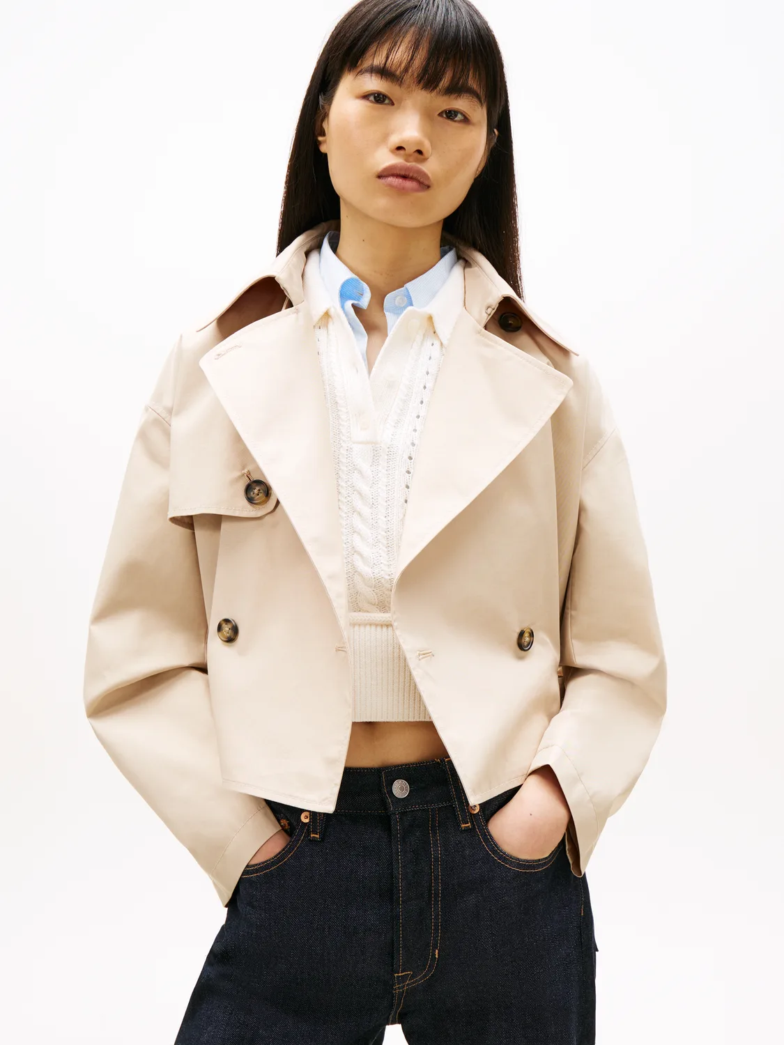 XL TJW SHORT TRENCH COAT female - XL - FashionsVida