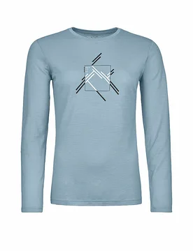 Damen Funktionsshirt MTN Coutout 185 Merino hellblau XL W - Ortovox - FashionsVida