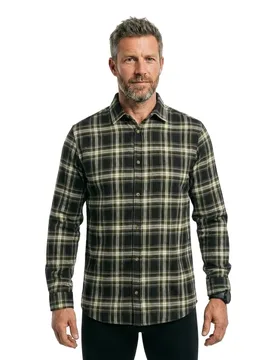 Camicia A Maniche Lunghe Oshua Check Plus Size Black 4XL - Jack & jones - FashionsVida