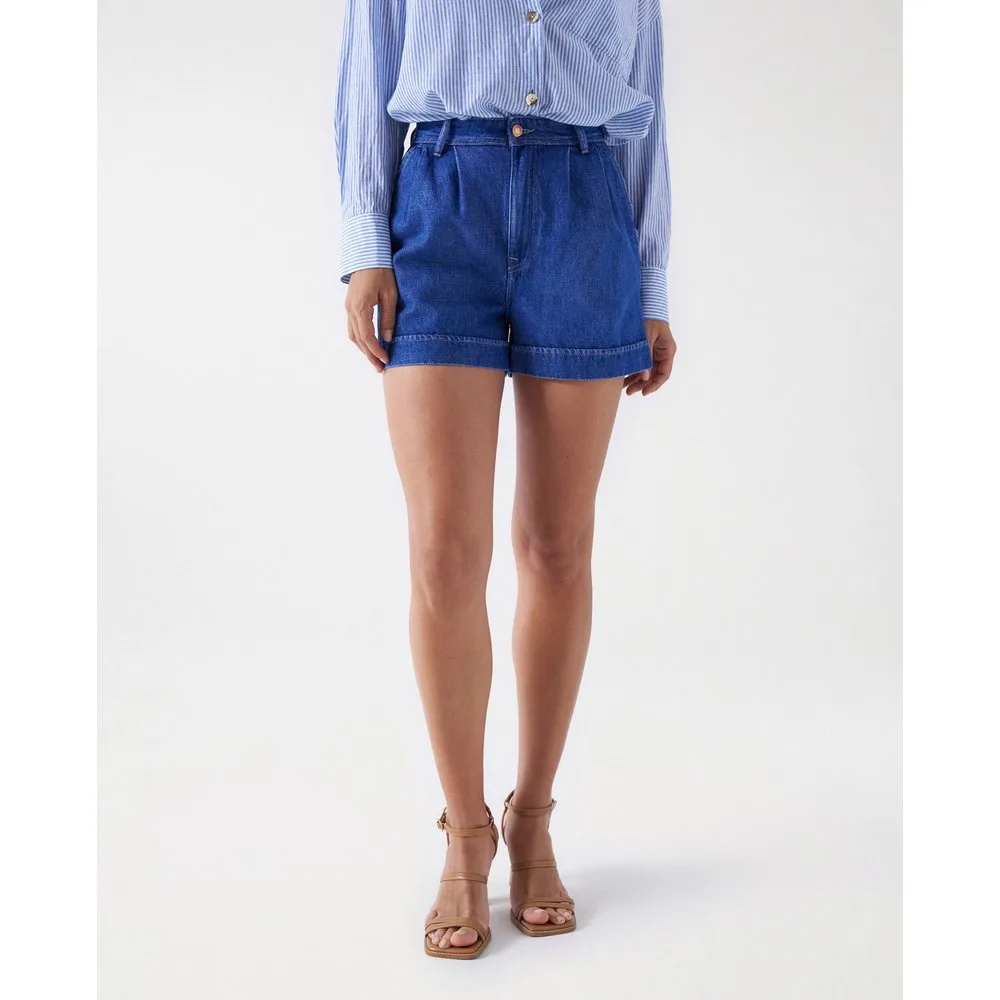 Pantalón corto de mujer loose en denim - Salsa Jeans - FashionsVida