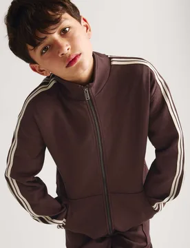 Cotton Rich Zip Sweatshirt (6-16 Yrs) Brown male - M&S - FashionsVida