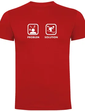 T-shirt à Manches Courtes Problem Solution Ski Red XL - Kruskis - FashionsVida