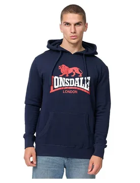 Sweat à Capuche Thurning Navy / Red / White L - Lonsdale - FashionsVida