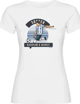 T-shirt à Manches Courtes Soccer Discipline White S - Kruskis - FashionsVida