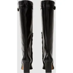 Botas básicas de mujer de piel lisa encerada