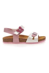Sandali rosa e bianchi con fiocco glitter e plantare preformato 257A157SR 33