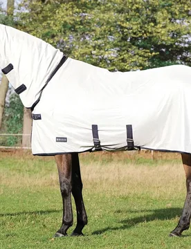 Paddock-Fliegendecke SUPERB, silber-navy 125cm - Busse - FashionsVida