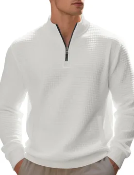 Spring/Summer Men's Half-Zip Standing Collar Pockets Stylish Casual Trendy Long-Sleeved Men's Long-Sleeved T-Shirt Knitted Shirt - Aliexpress - FashionsVida