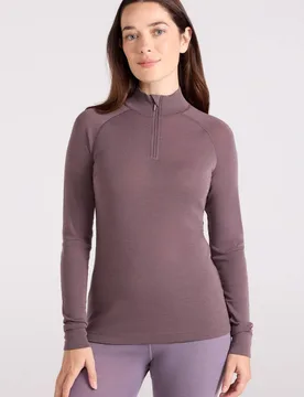 Women's Lightweight Breathable Thermal Long Sleeve Merino Wool Base Layer Top in Brown Size: 12 - Brown - Size: 12 - Mountain Warehouse - FashionsVida