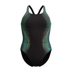 Digital Printed Medalist Swimsuit Turquoise Gem UK 32 Women