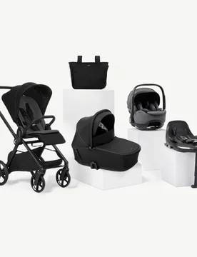 Trío Muum 5 negro + capazo Sleep + portabebé Kombibaby gris + Kombibase - Jané - FashionsVida