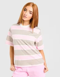 Womens Boxy Striped T-Shirt - Rosa, rosa rosa Donna taglia L