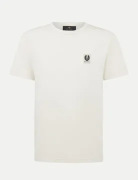 T-Shirt mit Logo-Patch Weiß S - Belstaff - FashionsVida