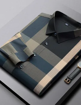 Men Fashion Plaid Shirt Casual Striped Long Sleeve Shirt Coat Men - Aliexpress - FashionsVida