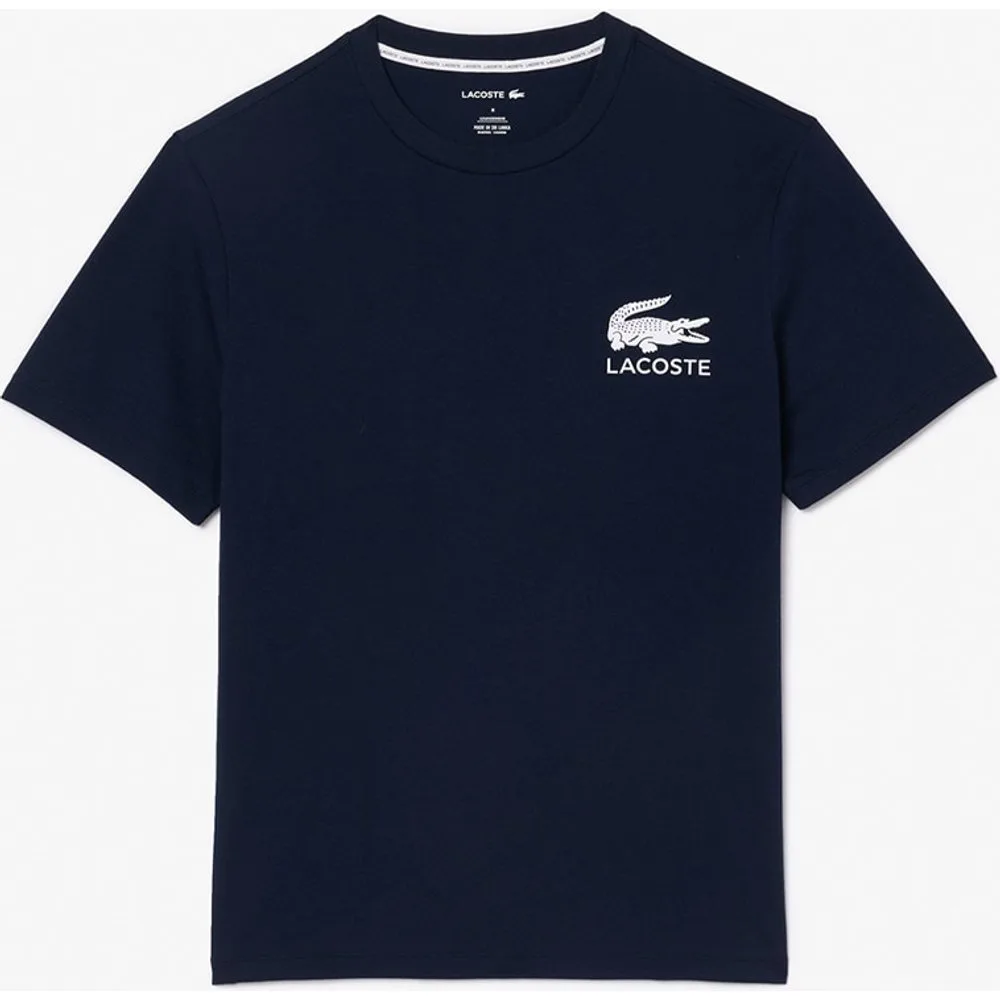 Camiseta loungewear de algodón con micrologo - Lacoste - FashionsVida