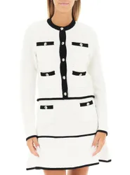 Cardigan con paillettes BIANCO M
